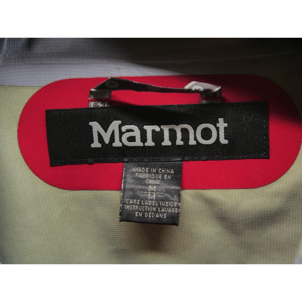 Marmot Jacket Mens Medium Red Grey Gore-Tex Performance Shell Waterproof Hooded - Picture 3 of 16